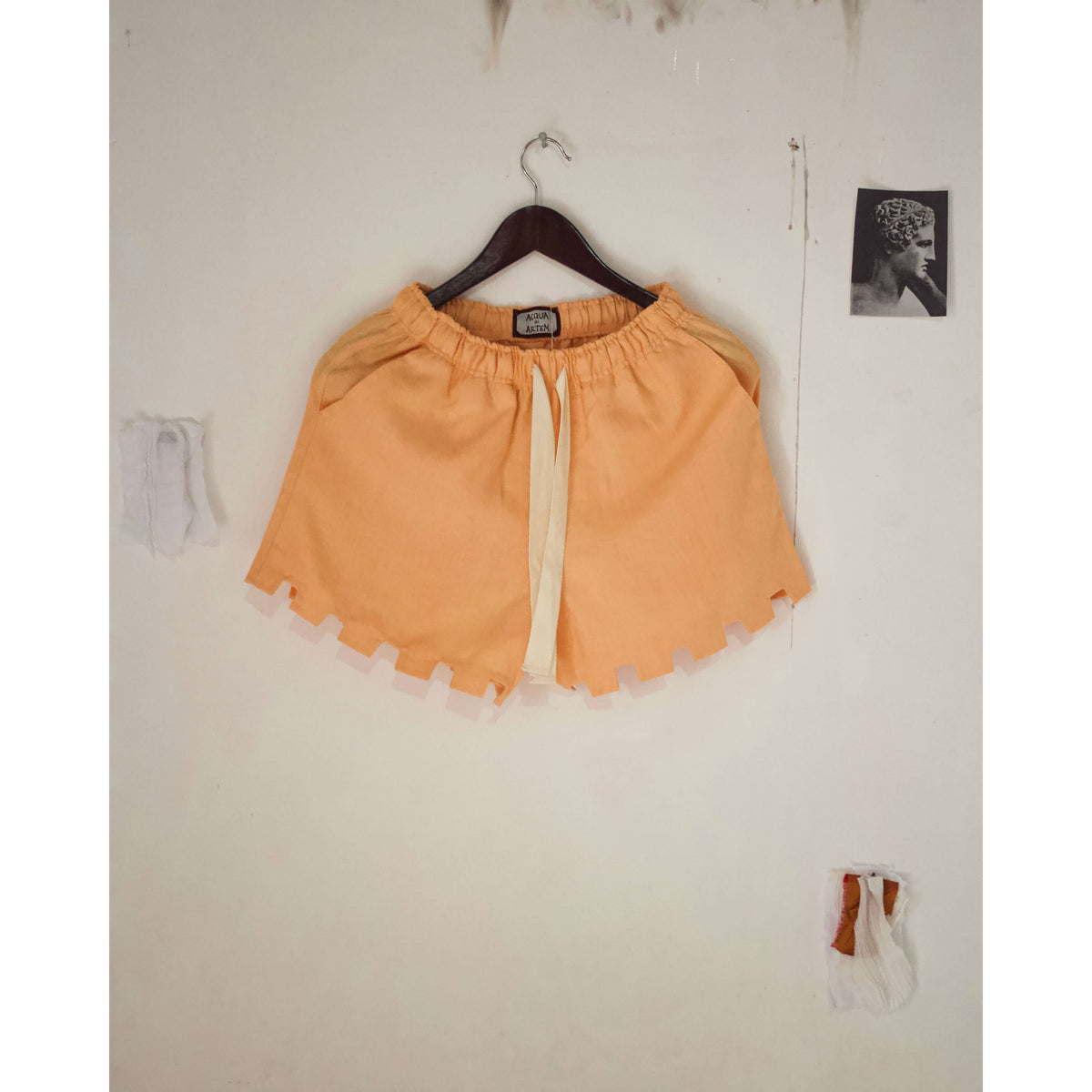 Castellated Linen Shorts