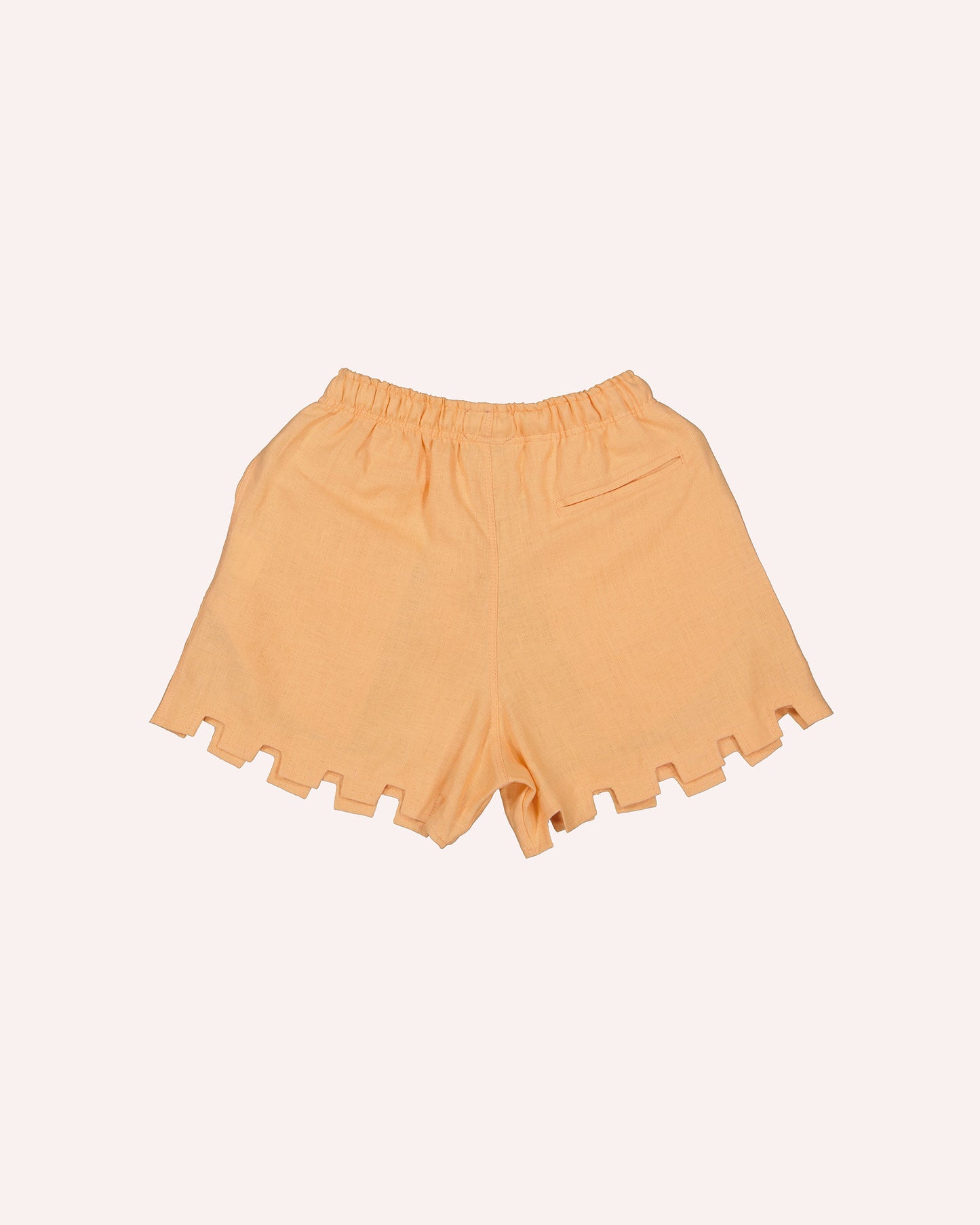 Castellated Linen Shorts